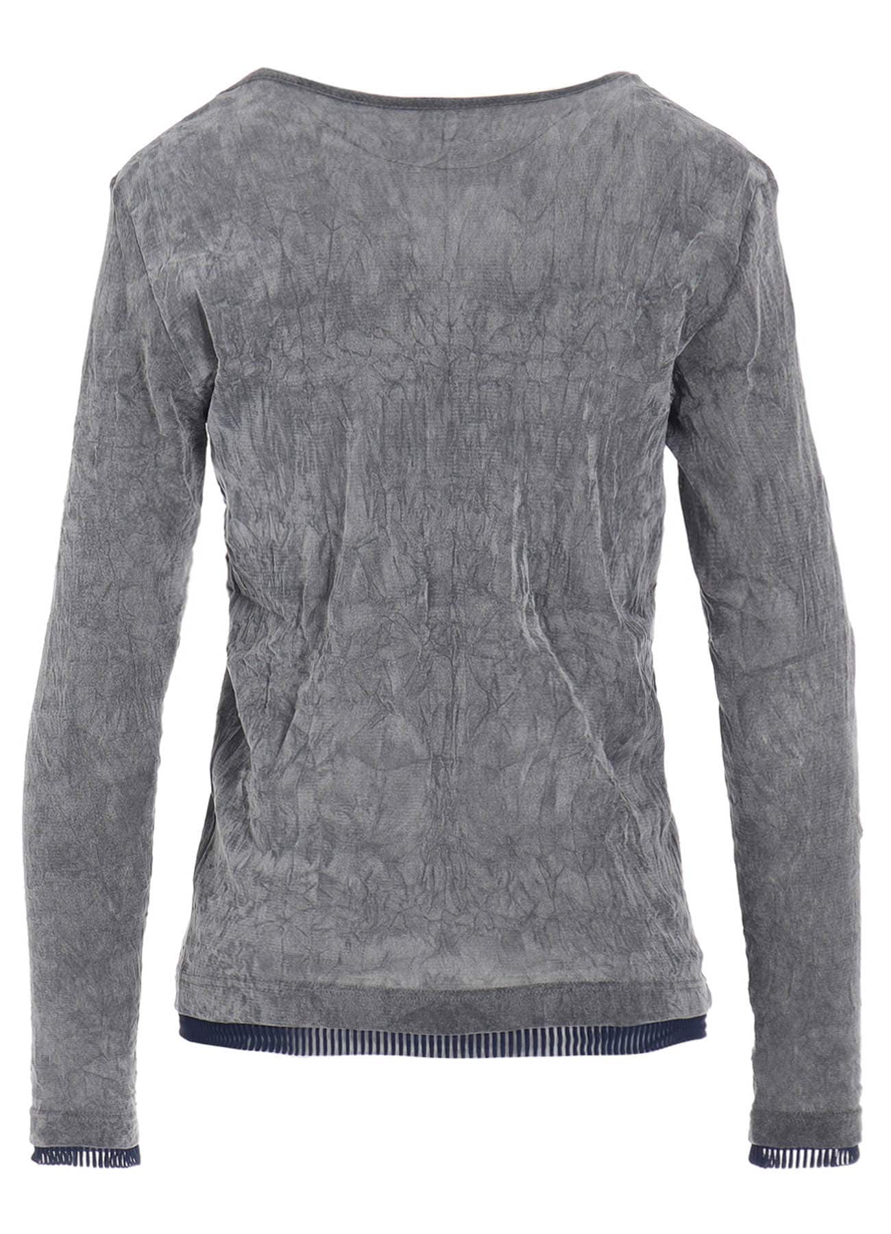 FLOCKED TULLE ROUND NECK T