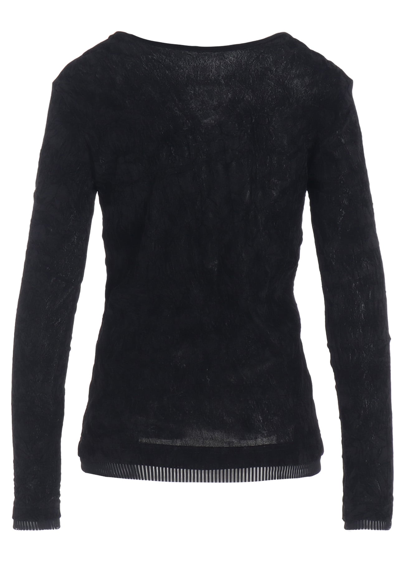 FLOCKED TULLE ROUND NECK T