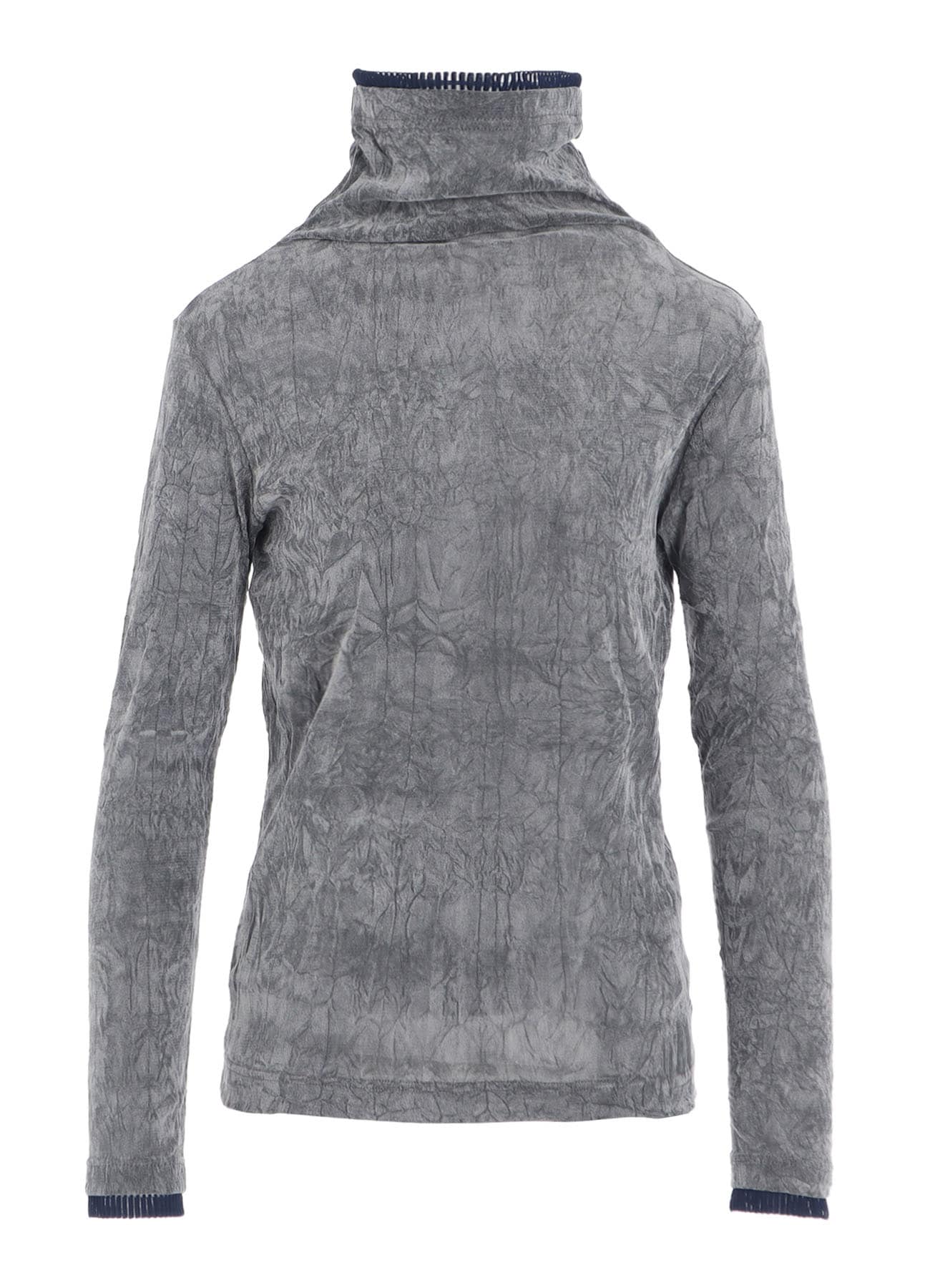 FLOCKED TULLE HIGH NECK T