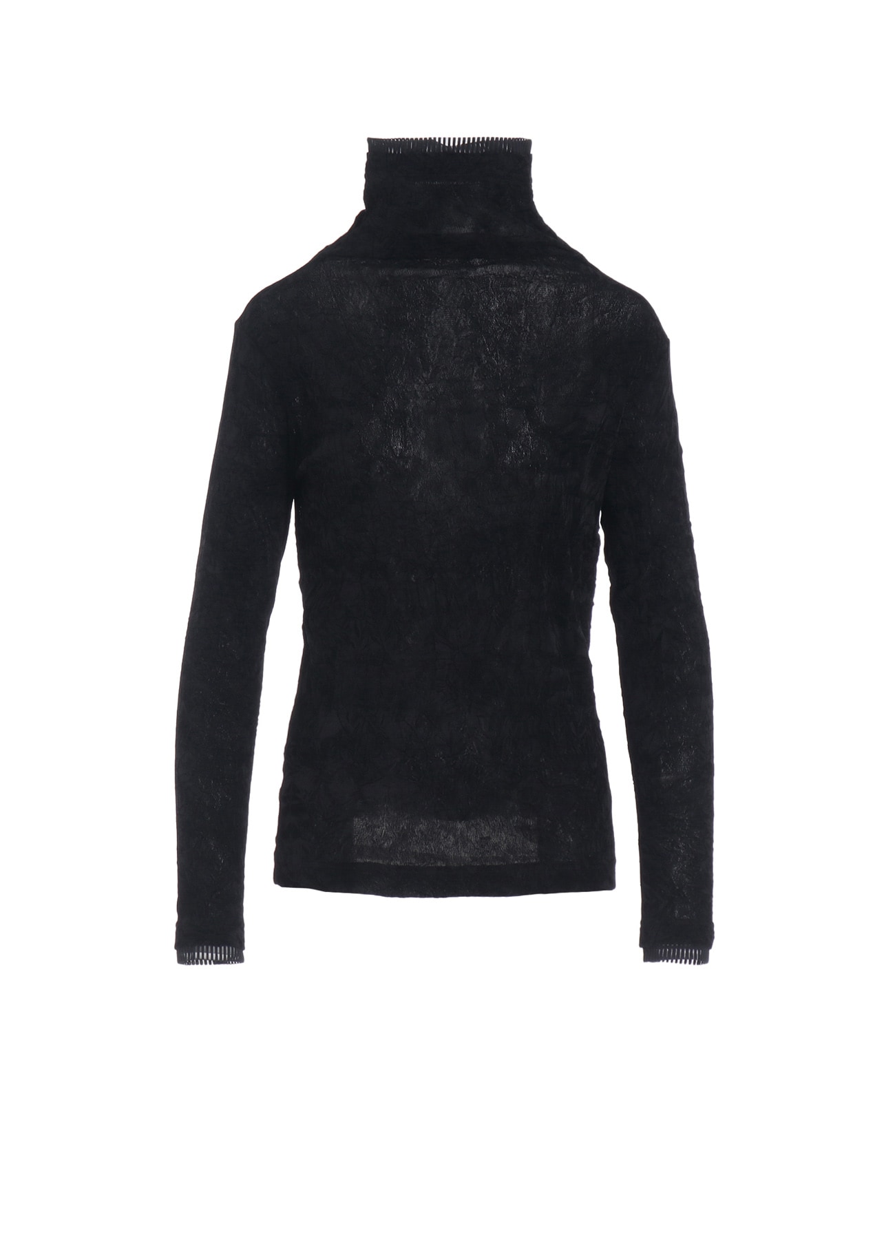 FLOCKED TULLE HIGH NECK T