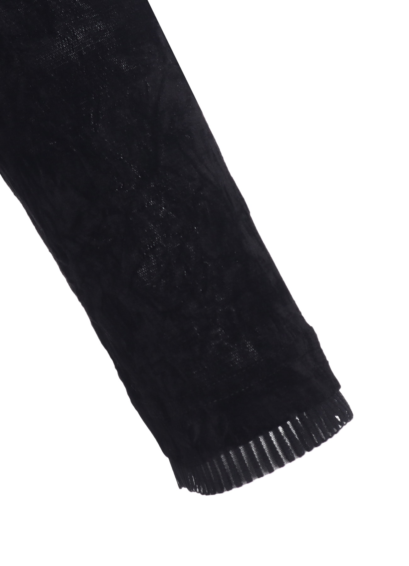 FLOCKED TULLE ROUND NECK WIDE  T