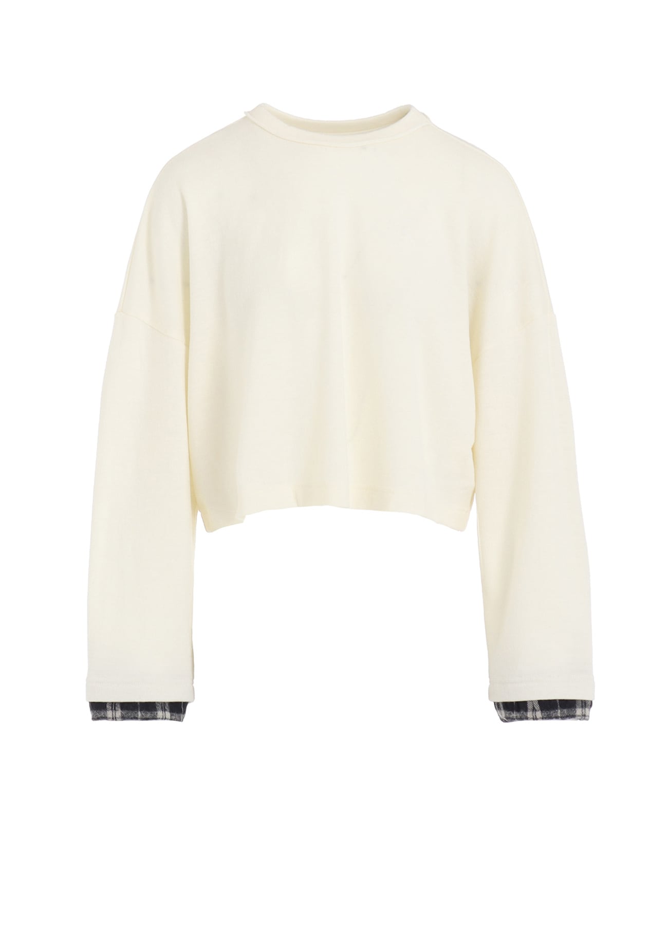 MILLED PLAID WOOL SHORT T