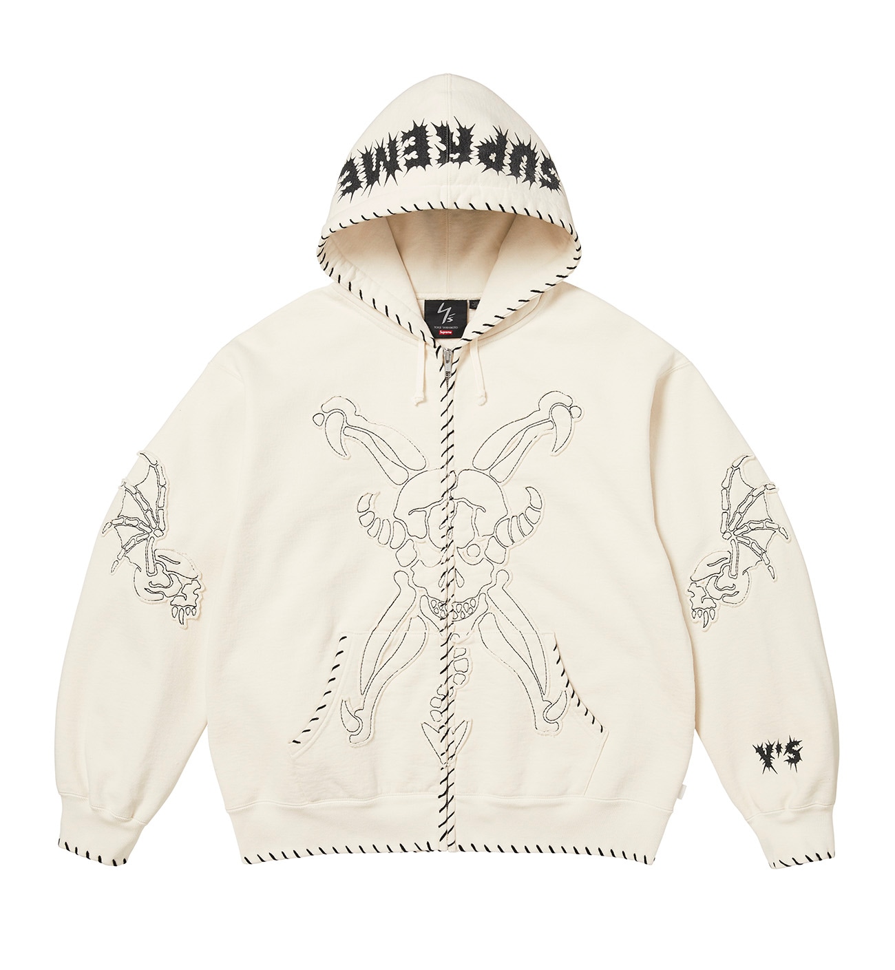 Y's/Supreme ZIP UP HOODED SWEATSHIRT
