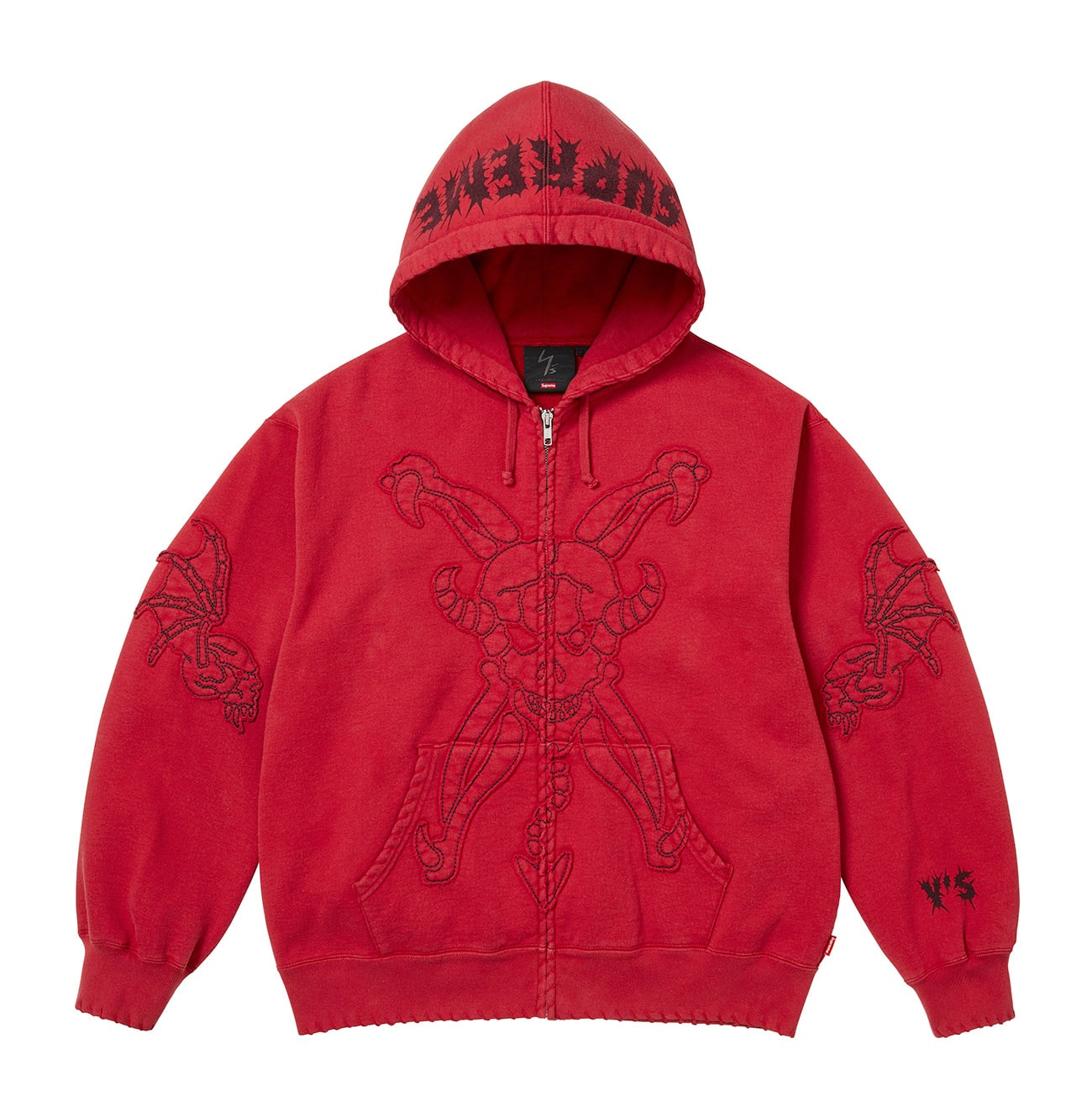 Y's/Supreme ZIP UP HOODED SWEATSHIRT