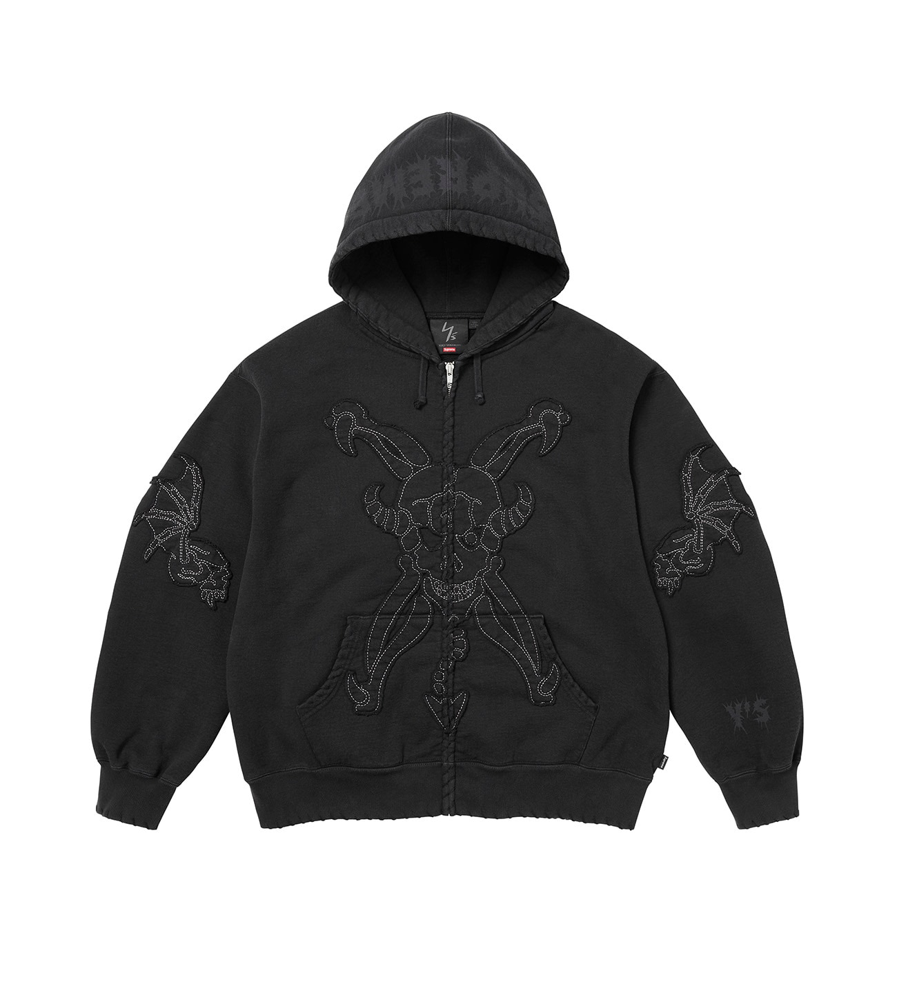Y's/Supreme ZIP UP HOODED SWEATSHIRT