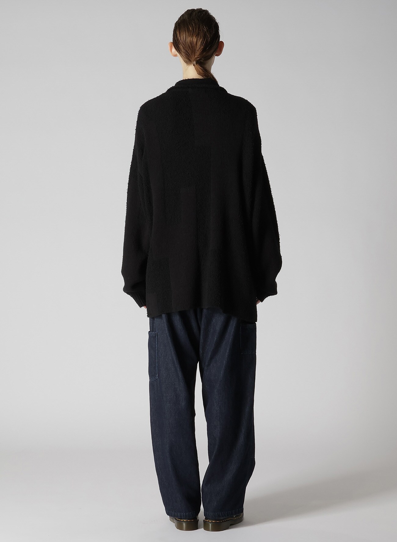 BLOCK CAMO JAQUARD KNIT JACKET(S Black): Y's｜THE SHOP YOHJI YAMAMOTO