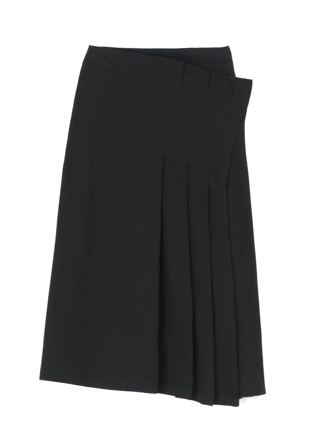 LIGHT TWILL COTTON PLEATED WRAP SKIRT