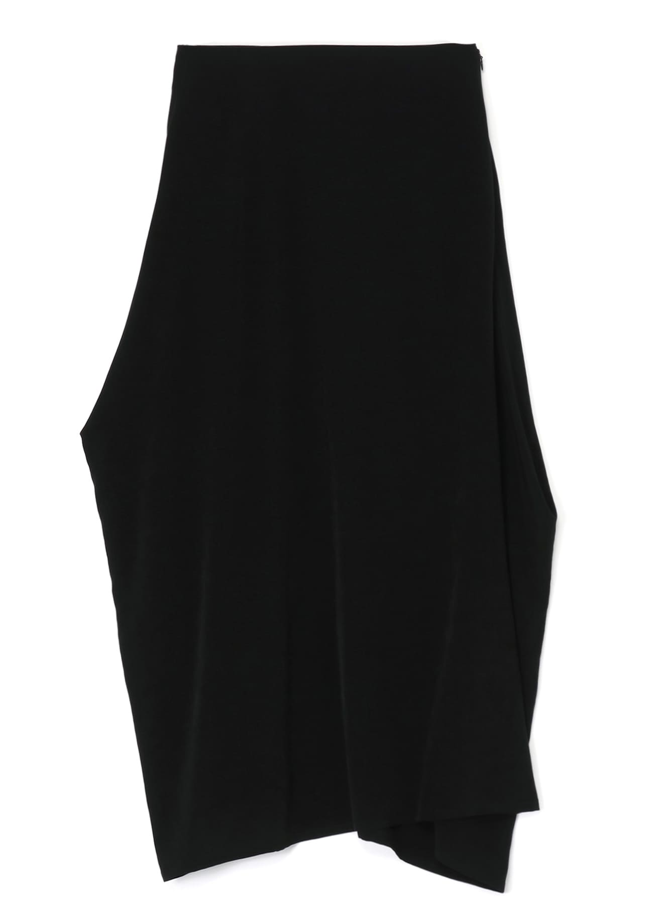 CREPE de CHINE PANEL TUCK FLARED SKIRT(XS Black): Y's｜THE SHOP