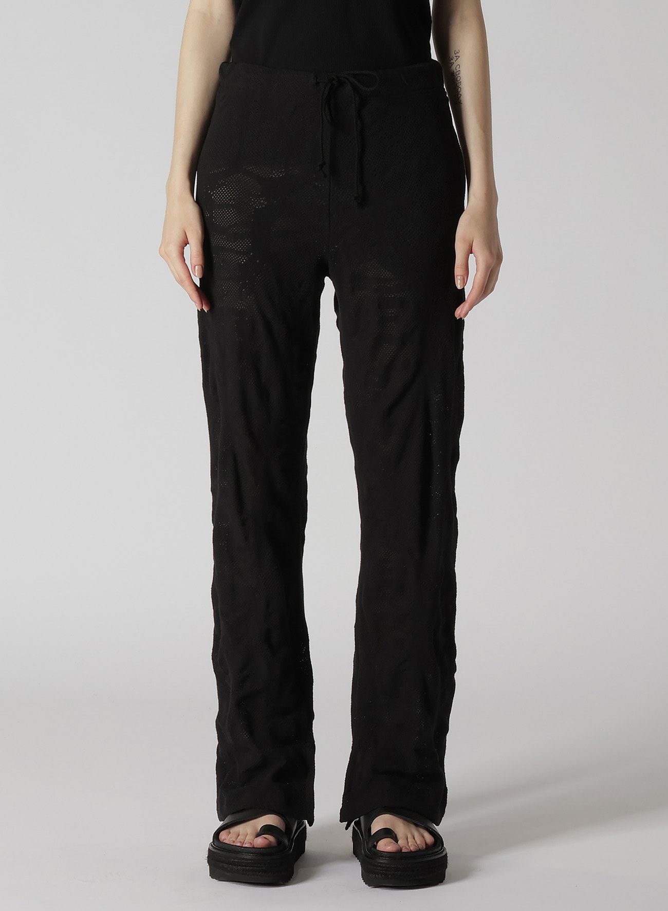 LACE JACQUARD SLIM PANTS