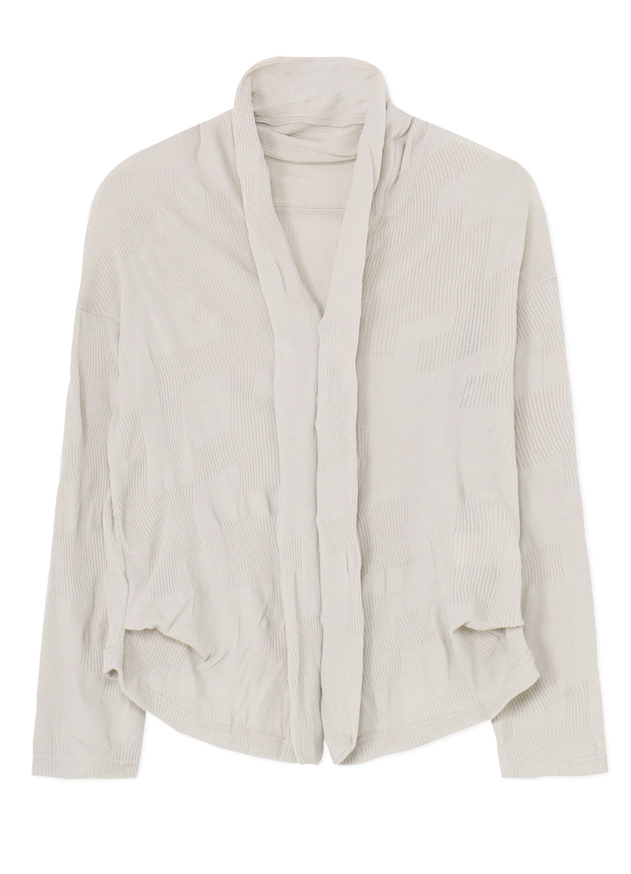 RIBBED BLOCK LINKS FOUR BUTTON CARDIGAN