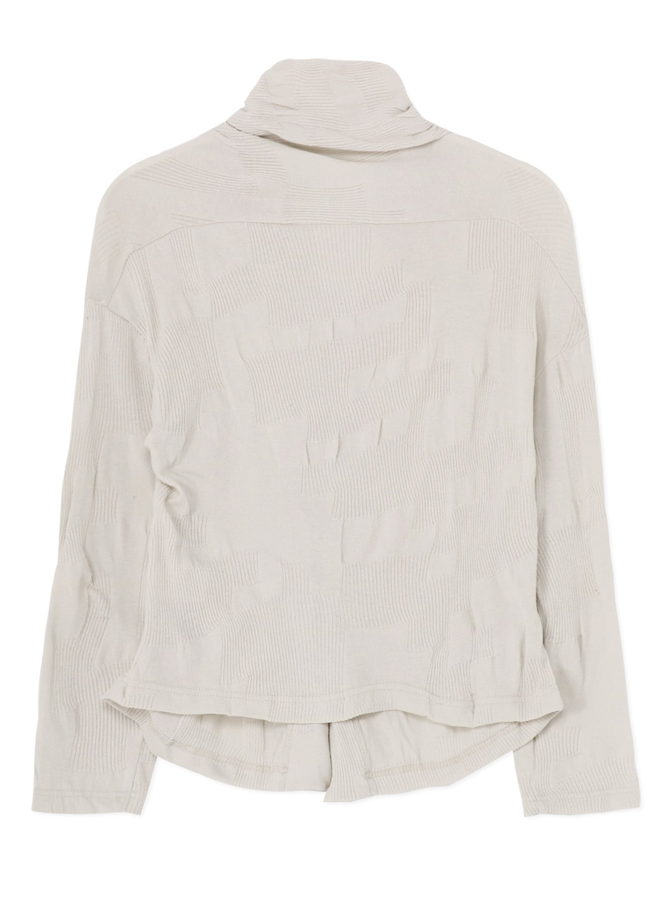 RIBBED BLOCK LINKS FOUR BUTTON CARDIGAN