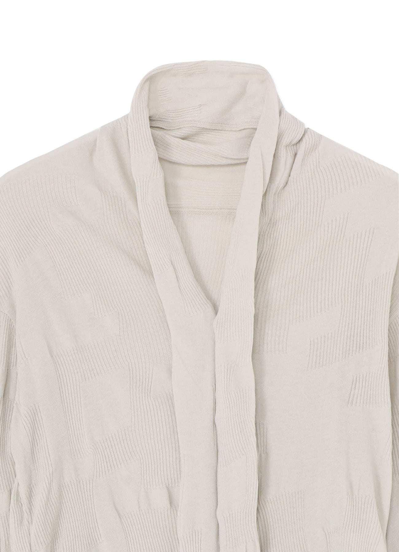 RIBBED BLOCK LINKS FOUR BUTTON CARDIGAN