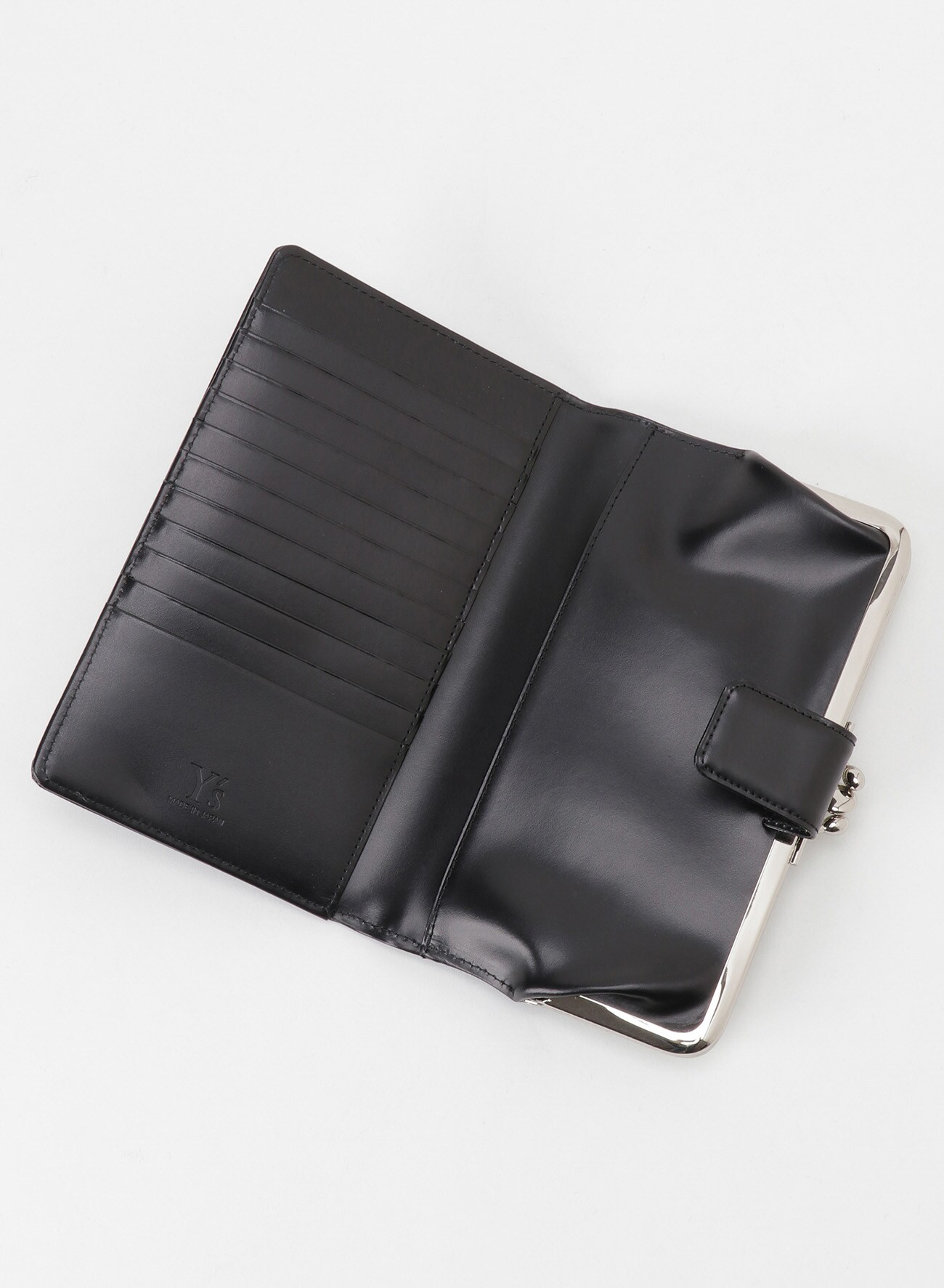 GLOSS SMOOTH LEATHER LONG WALLET(FREE SIZE Black): Y's｜THE SHOP