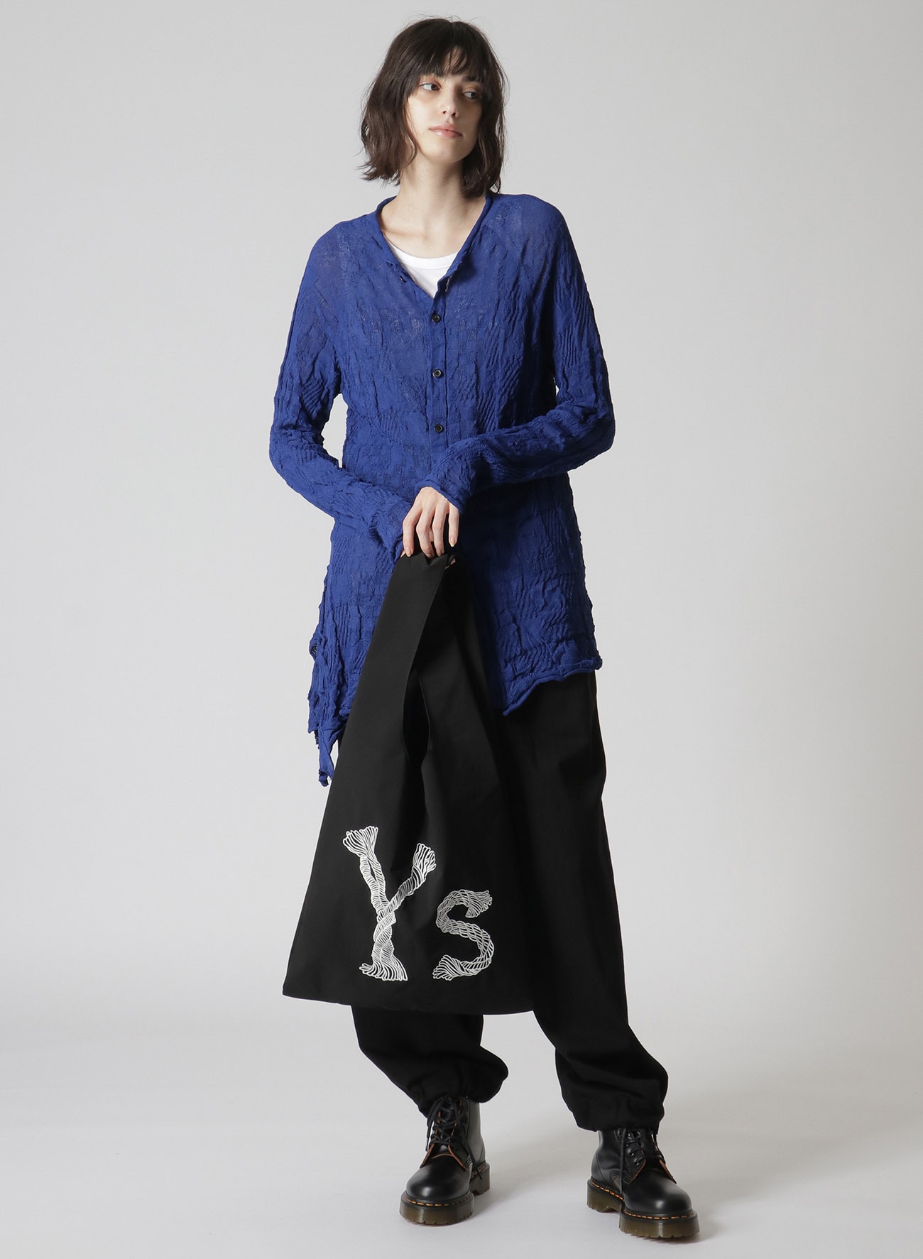 Y's EMBROIDERY TAFFETA PACKABLE TOTE BAG(S BLACK): Y's｜THE SHOP ...