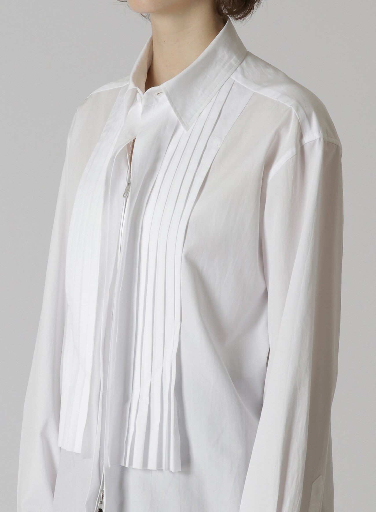 極美品 Y's 21AW broad curve slit blouse 1袖丈58