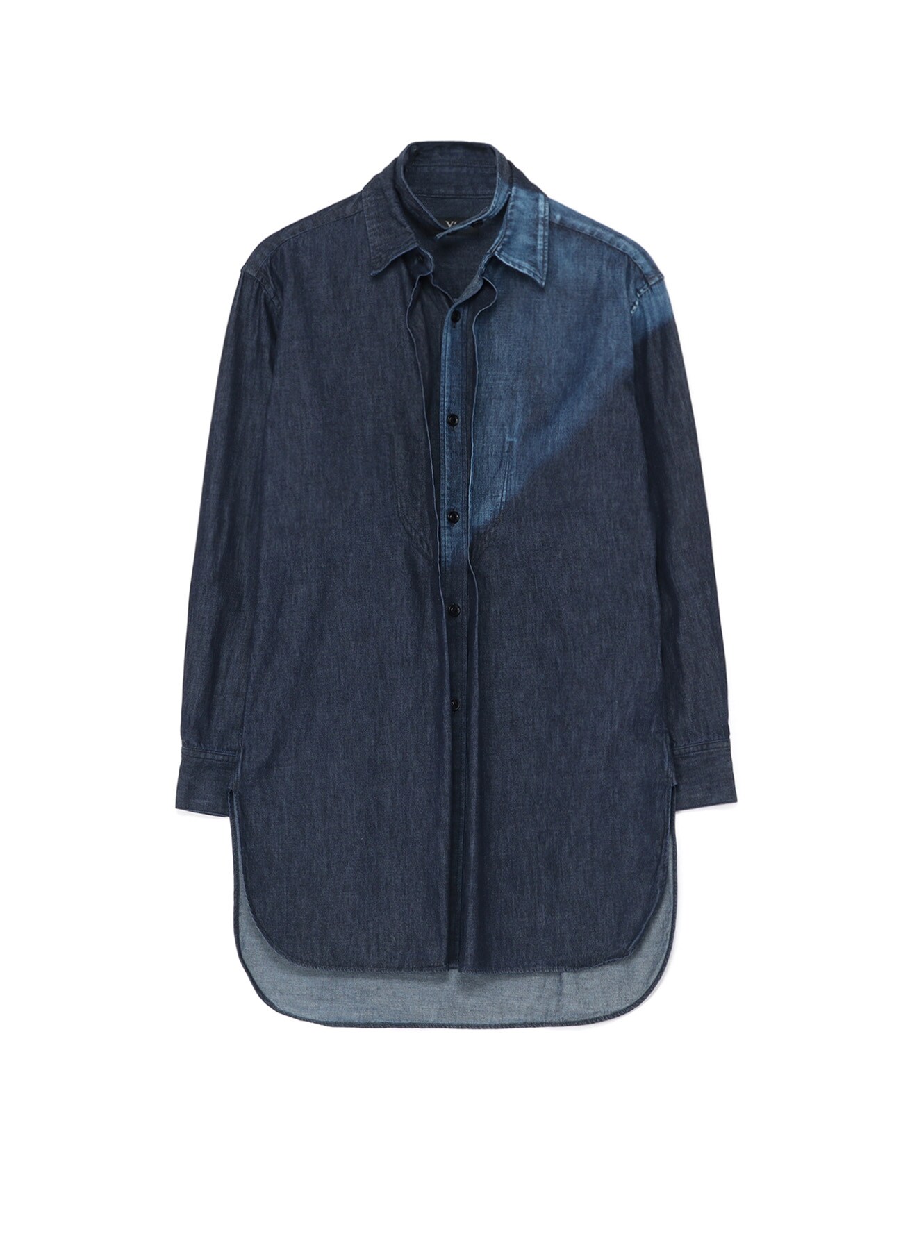 SPOTTED DENIM DOUBLE COLLAR SHIRT