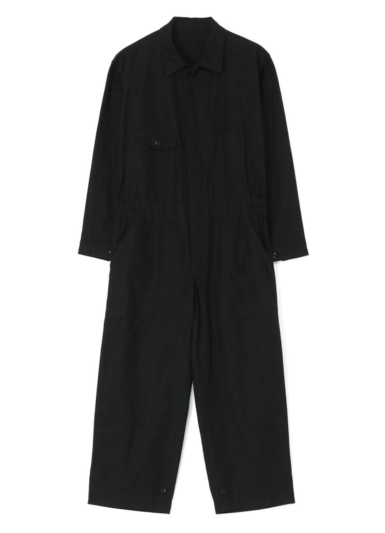 COTTON DUNGAREE JUMPSUIT(XS Black): Vintage 1.2｜THE SHOP YOHJI