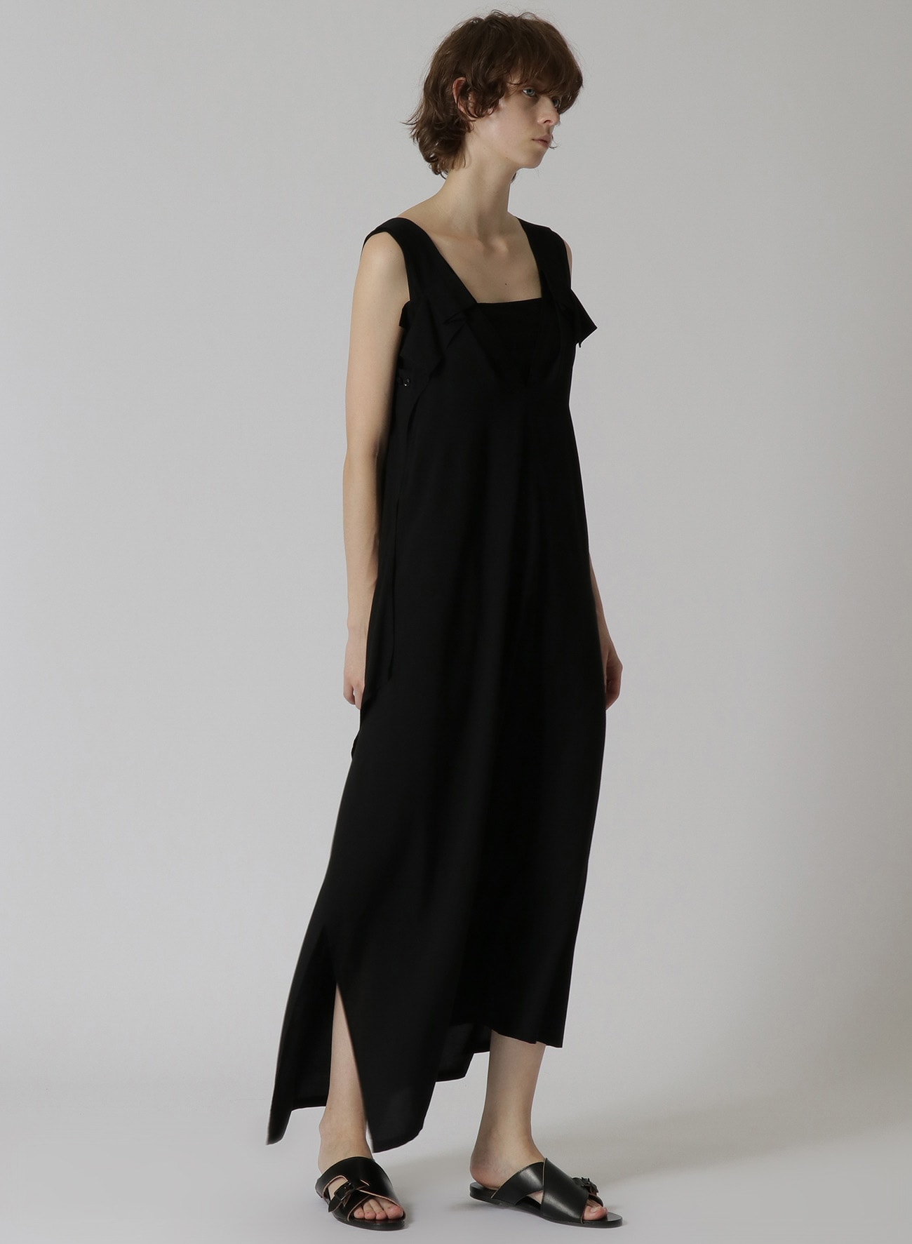 60/- RAYON LAWN PLEATED DRESS(XS Black): Vintage 1.1｜THE SHOP 