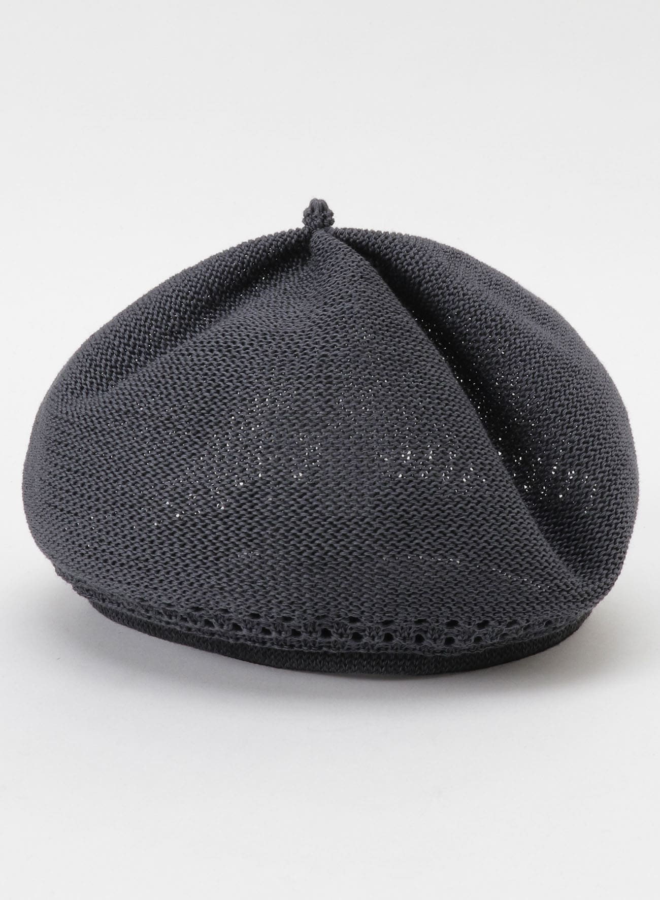 COTTON OPEN WORK KNITTED BERET