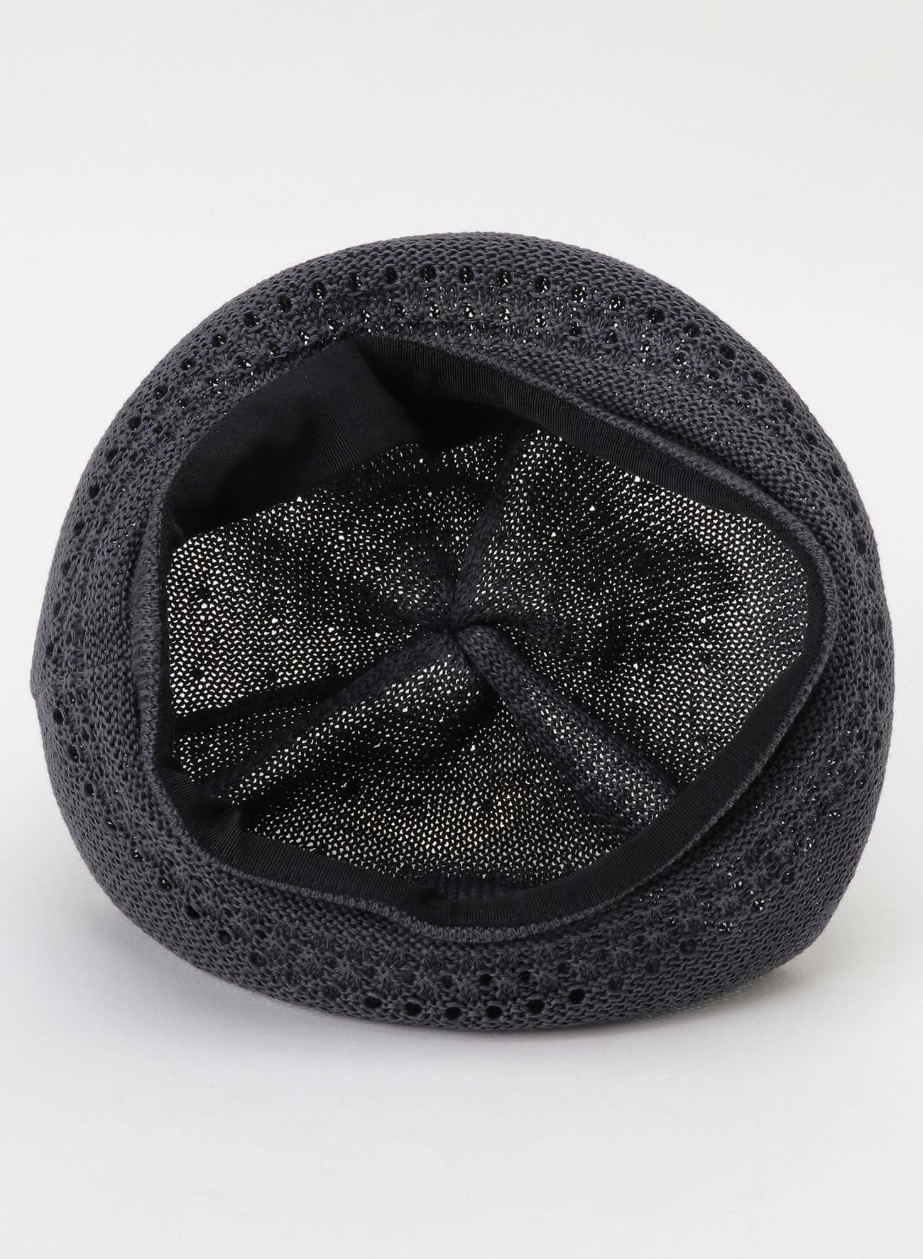 COTTON OPEN WORK KNITTED BERET