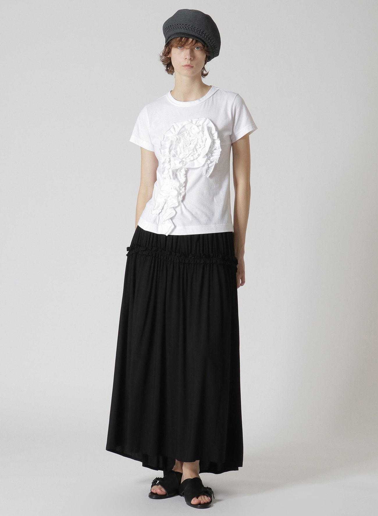 COTTON OPEN WORK KNITTED BERET