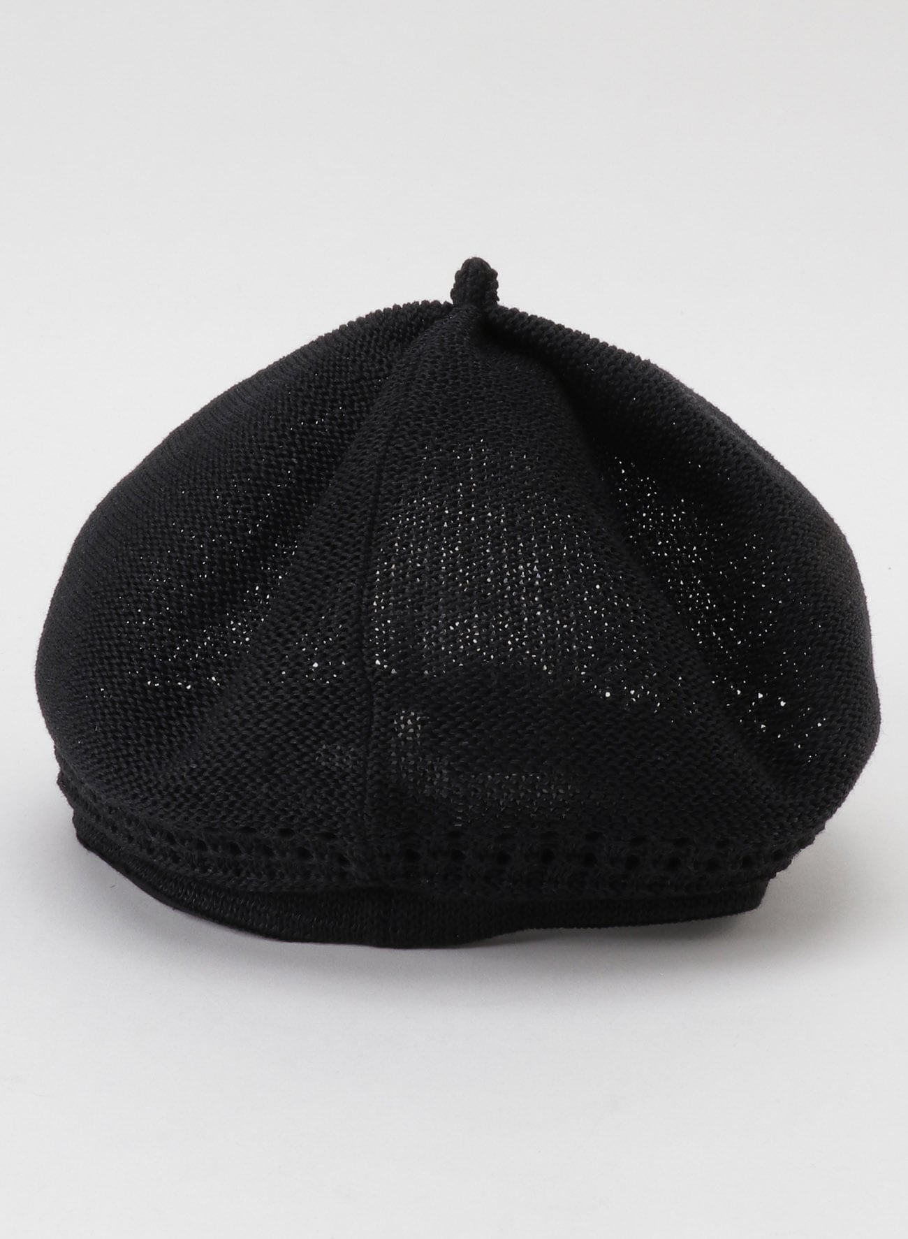 COTTON OPEN WORK KNITTED BERET