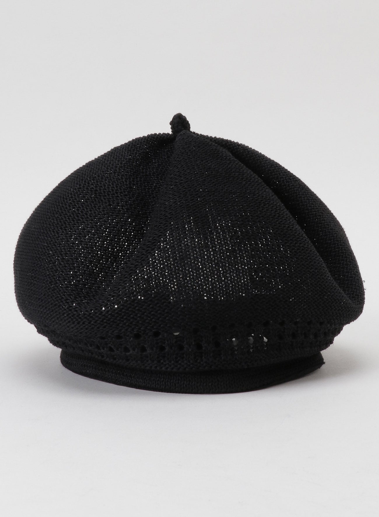 COTTON OPEN WORK KNITTED BERET