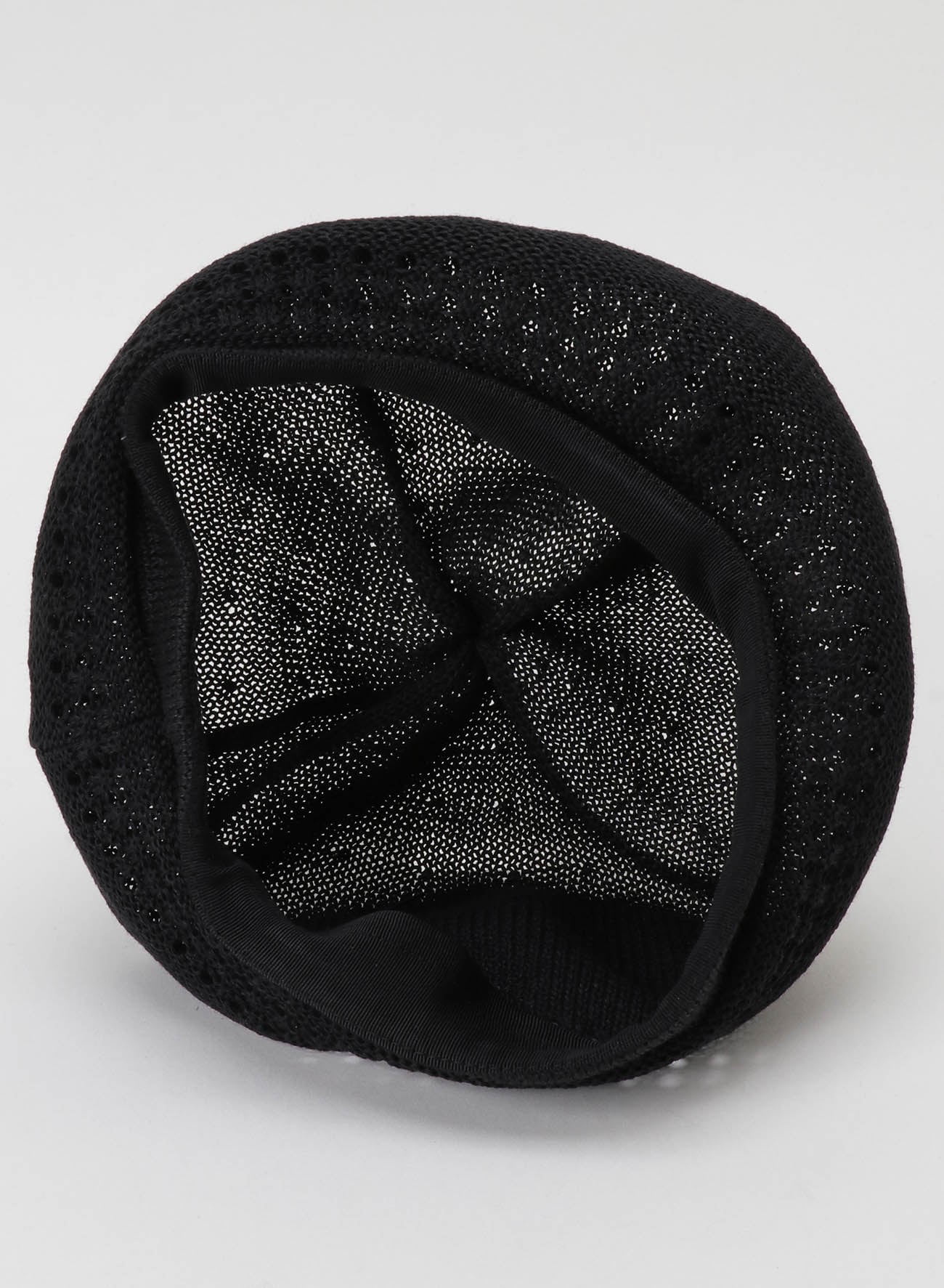 COTTON OPEN WORK KNITTED BERET