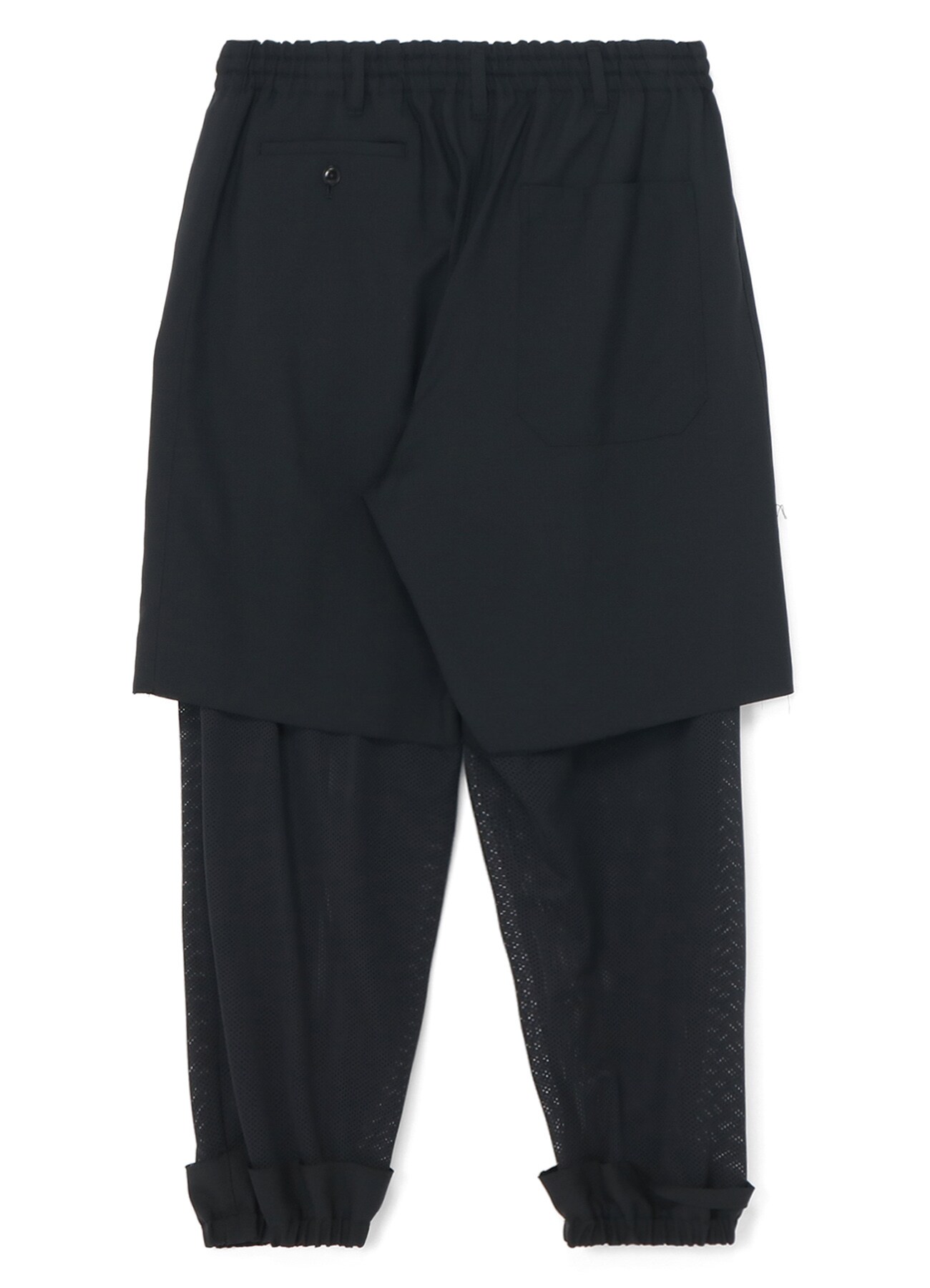 WOOL TROPICAL DOUBLE LAYERED PANTS(S Black): Y's....｜THE SHOP