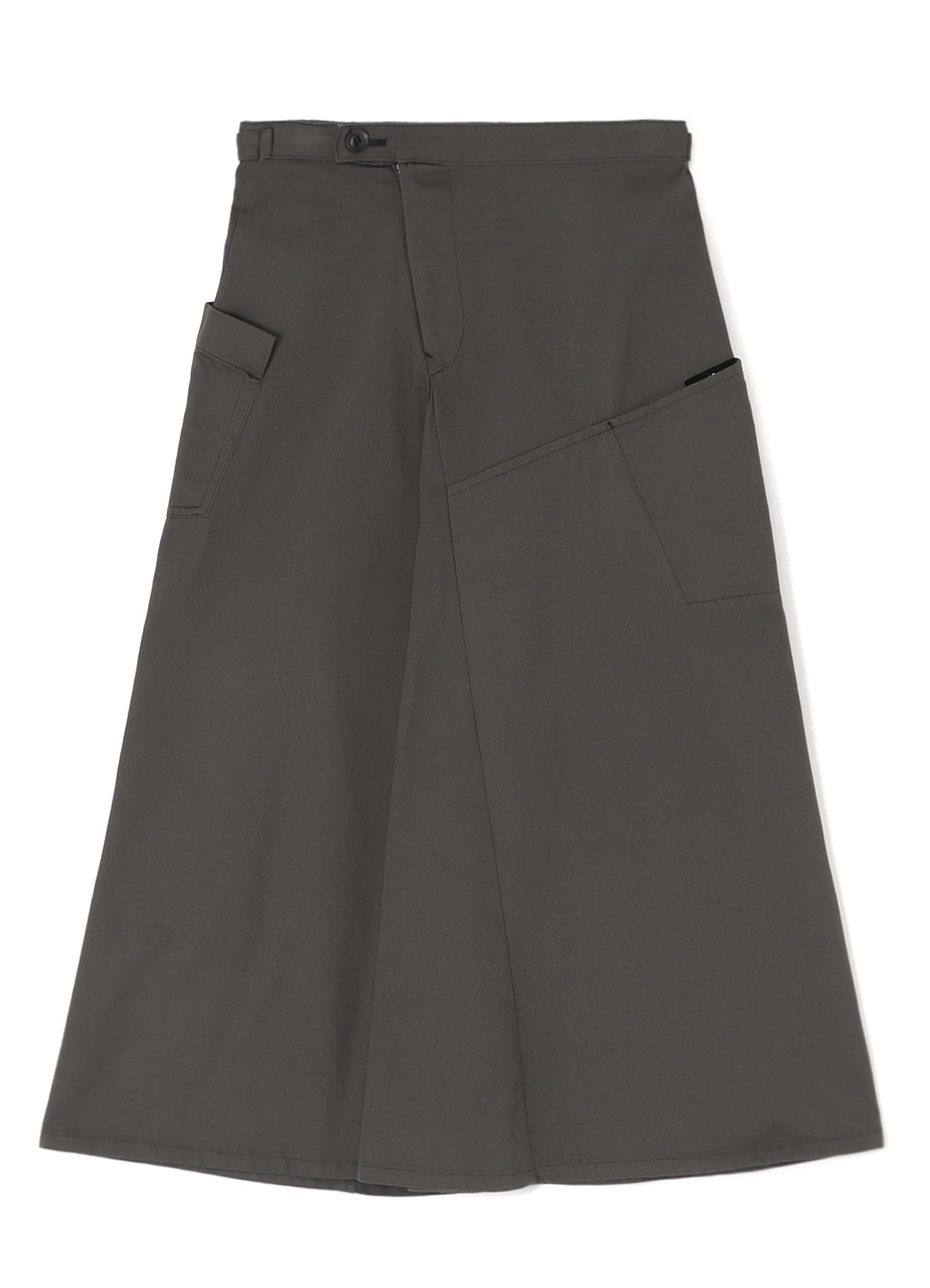 Y's BORN PRODUCT]COTTON TWILL GUSSET FLARE SKIRT(XS Khaki): Y's 