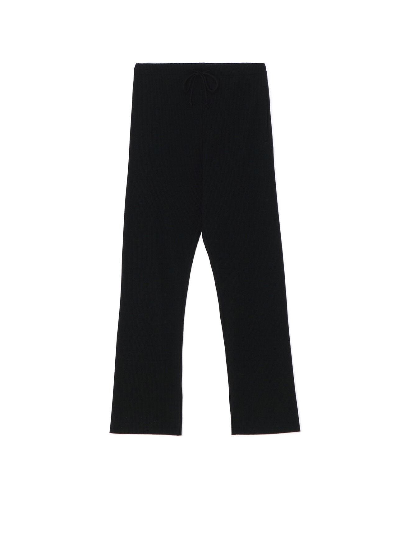 COTTON WELT RIB SIDE SLIT SLIM PANTS(S Black): Y's｜THE SHOP YOHJI